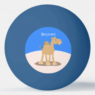 Niedliche Darstellung des Cartoon auf dem Kamel Tischtennisball