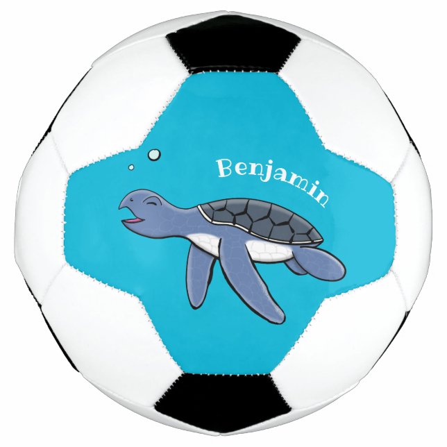 Niedliche Darstellung des Cartoon der Meeresschild Fußball (Vorderseite)