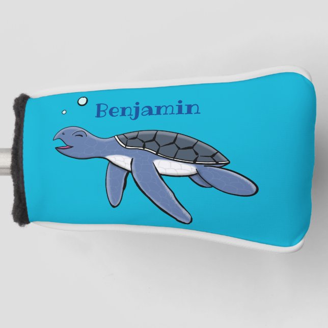 Niedliche Darstellung des Cartoon der Meeresschild Golf Headcover (Vorderseite)