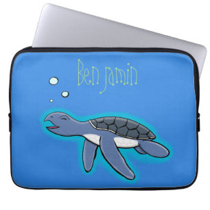 Niedliche Darstellung des Cartoon der Meeresschild Laptopschutzhülle
