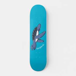 Niedliche Darstellung des Cartoon der Meeresschild Skateboard