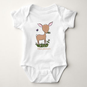Niedliche Darstellung des Cartoon des glücklichen  Baby Strampler
