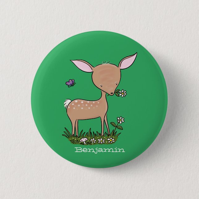 Niedliche Darstellung des Cartoon des glücklichen  Button (Vorderseite)