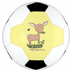 Niedliche Darstellung des Cartoon des glücklichen  Fußball