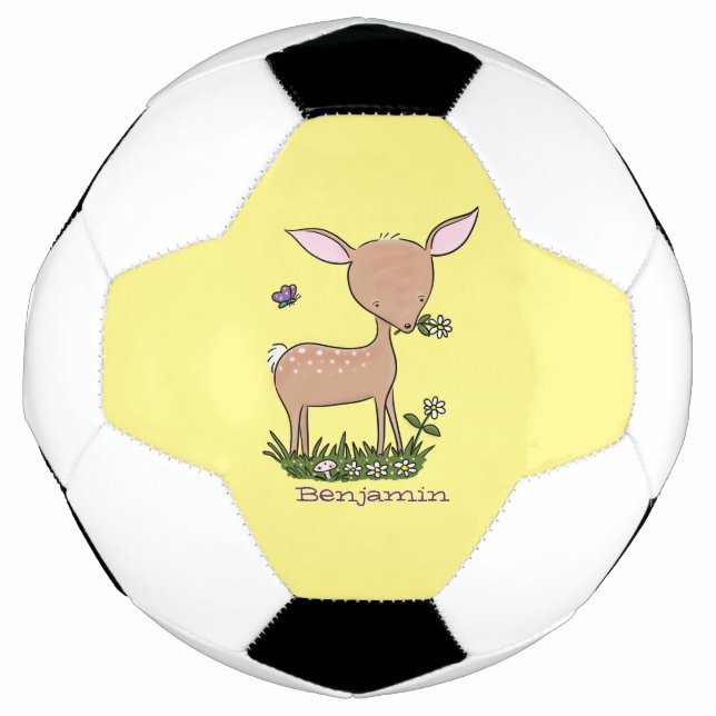 Niedliche Darstellung des Cartoon des glücklichen  Fußball (Vorderseite)