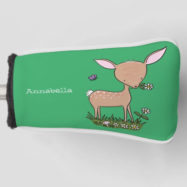 Niedliche Darstellung des Cartoon des glücklichen  Golf Headcover (Vorderseite)