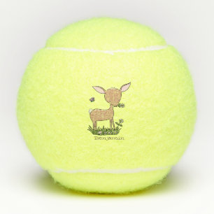 Niedliche Darstellung des Cartoon des glücklichen Tennisbälle