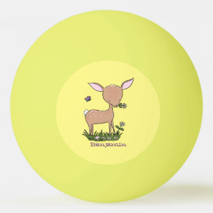 Niedliche Darstellung des Cartoon des glücklichen  Tischtennisball