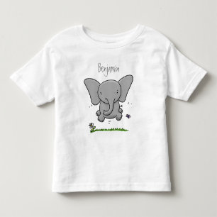 Niedliche Darstellung des Cartoon eines Babyelefon Kleinkind T-shirt