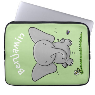 Niedliche Darstellung des Cartoon eines Babyelefon Laptopschutzhülle