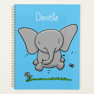 Niedliche Darstellung des Cartoon eines Babyelefon Planer