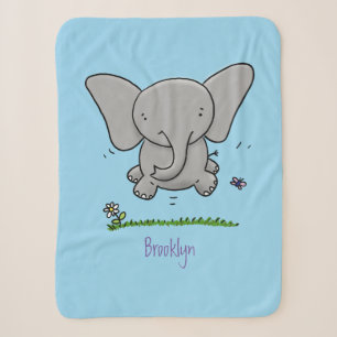 Niedliche Darstellung des Cartoon eines Babyelefon Sherpadecke
