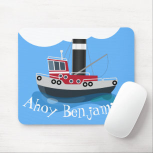 Niedliche Darstellung des Cartoon eines roten Fisc Mousepad