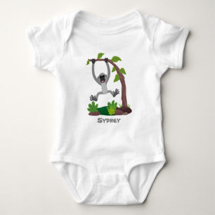 Niedliche Darstellung des Cartoon "glücklicher gib Baby Strampler