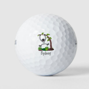 Niedliche Darstellung des Cartoon "glücklicher gib Golfball