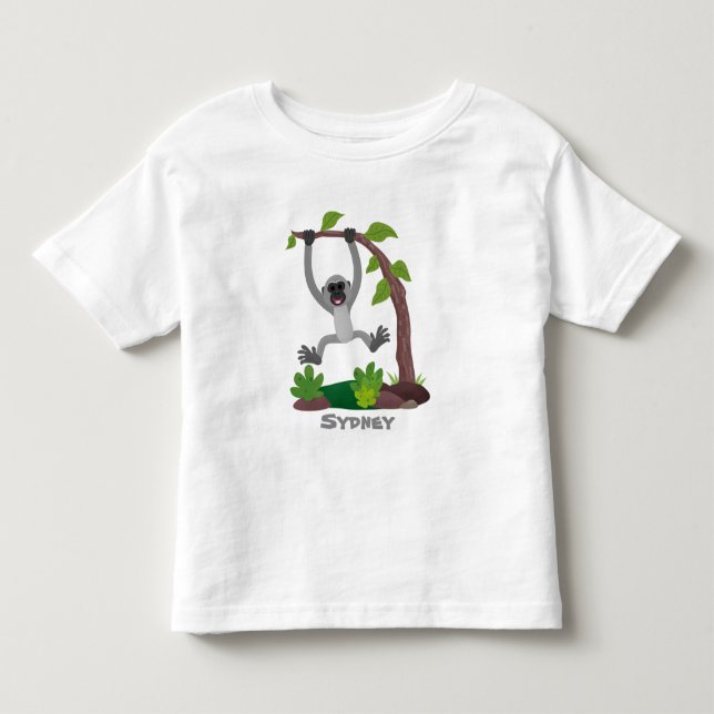 Niedliche Darstellung des Cartoon "glücklicher gib Kleinkind T-shirt (Vorderseite)