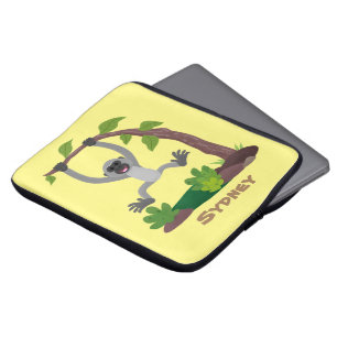 Niedliche Darstellung des Cartoon "glücklicher gib Laptopschutzhülle