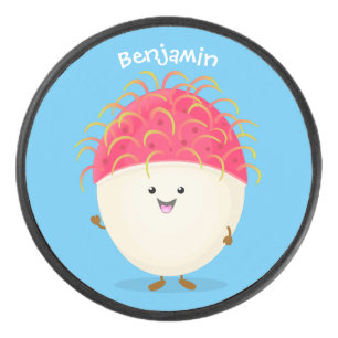 Niedliche Darstellung des Cartoon in Rosa Eishockey Puck