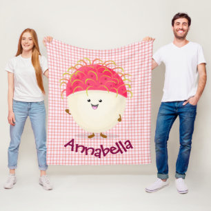 Niedliche Darstellung des Cartoon in Rosa Fleecedecke