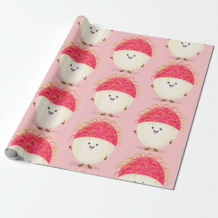 Niedliche Darstellung des Cartoon in Rosa Geschenkpapier