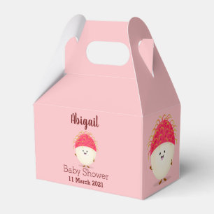 Niedliche Darstellung des Cartoon in Rosa Geschenkschachtel