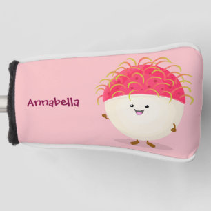 Niedliche Darstellung des Cartoon in Rosa Golf Headcover
