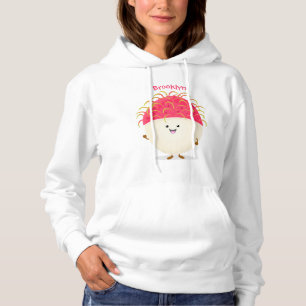 Niedliche Darstellung des Cartoon in Rosa Hoodie