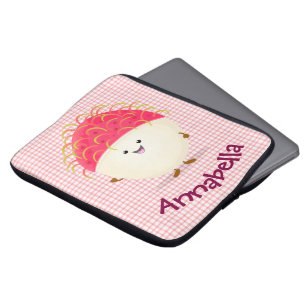 Niedliche Darstellung des Cartoon in Rosa Laptopschutzhülle