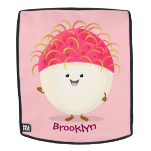 Niedliche Darstellung des Cartoon in Rosa Rucksack