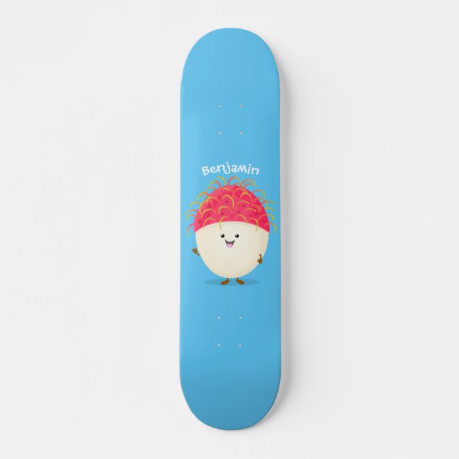 Niedliche Darstellung des Cartoon in Rosa Skateboard (Vorne)