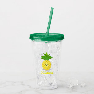 Niedliche Darstellung des Cartoon von Ananas Acryltrinkbecher