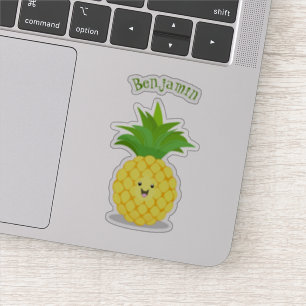 Niedliche Darstellung des Cartoon von Ananas Aufkleber
