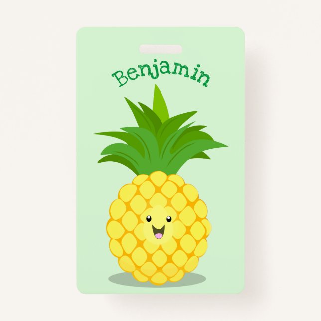 Niedliche Darstellung des Cartoon von Ananas Ausweis (Vorderseite)
