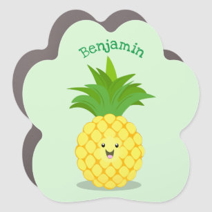 Niedliche Darstellung des Cartoon von Ananas Auto Magnet