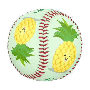Niedliche Darstellung des Cartoon von Ananas Baseball