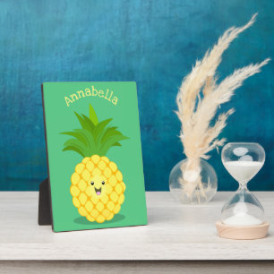 Niedliche Darstellung des Cartoon von Ananas Fotoplatte