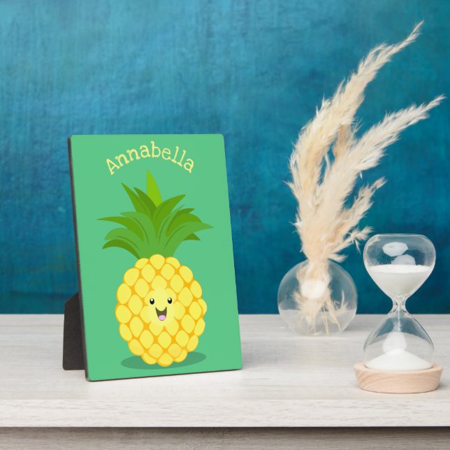 Niedliche Darstellung des Cartoon von Ananas Fotoplatte (Seite)