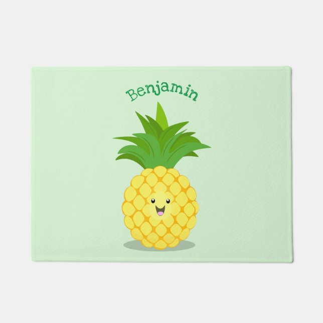 Niedliche Darstellung des Cartoon von Ananas Fußmatte (Vorderseite)