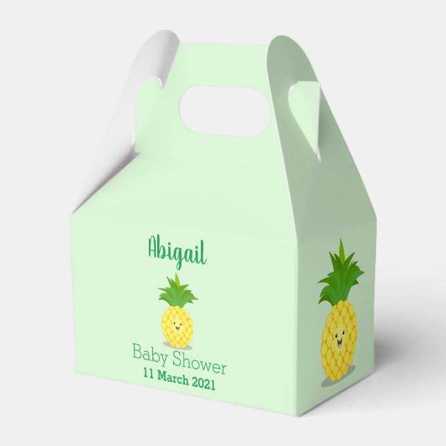 Niedliche Darstellung des Cartoon von Ananas Geschenkschachtel (Vorderseite)