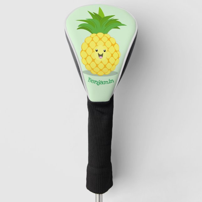 Niedliche Darstellung des Cartoon von Ananas Golf Headcover (Vorderseite)