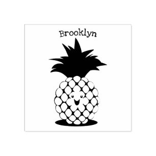Niedliche Darstellung des Cartoon von Ananas Gummistempel