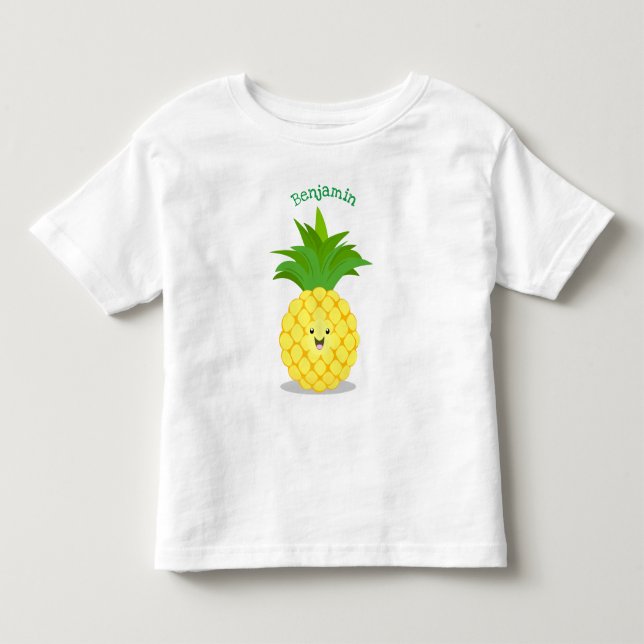 Niedliche Darstellung des Cartoon von Ananas Kleinkind T-shirt (Vorderseite)