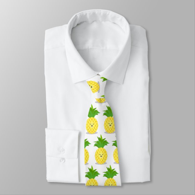 Niedliche Darstellung des Cartoon von Ananas Krawatte (Gebunden)