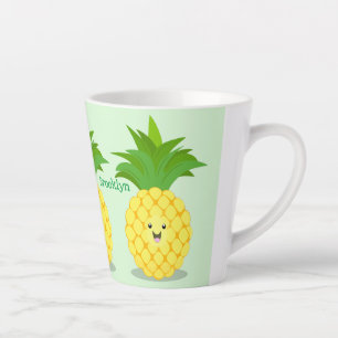 Niedliche Darstellung des Cartoon von Ananas Milchtasse