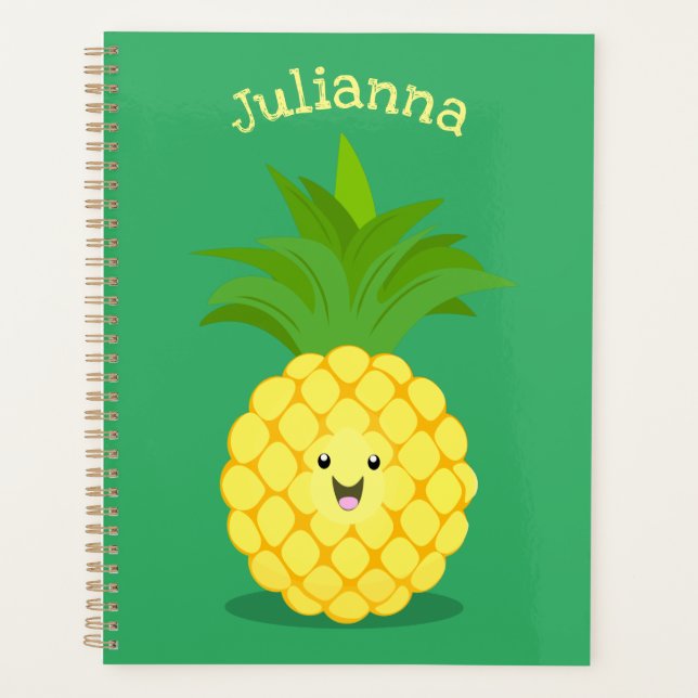 Niedliche Darstellung des Cartoon von Ananas Planer (Vorderseite)