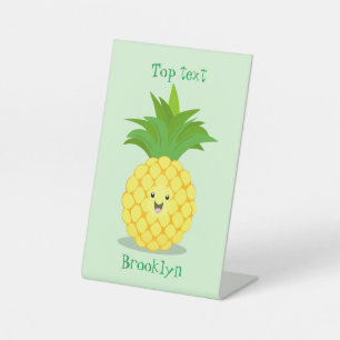 Niedliche Darstellung des Cartoon von Ananas Sockelschild
