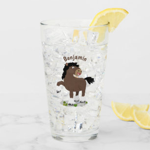 Niedliche Darstellung des Cartoon von Clydesdale Glas