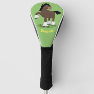 Niedliche Darstellung des Cartoon von Clydesdale Golf Headcover