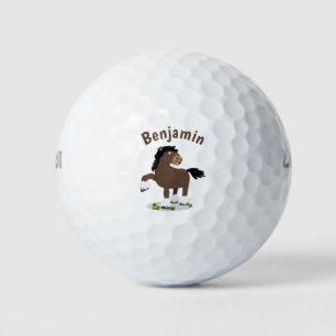Niedliche Darstellung des Cartoon von Clydesdale Golfball