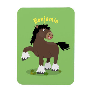 Niedliche Darstellung des Cartoon von Clydesdale Magnet